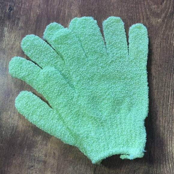 NEW Exfoliating Shower Gloves, Bath Gloves - Picture 2 of 4